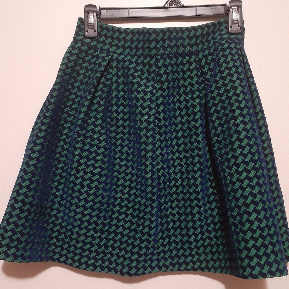 Stylish Green and Blue Women's Skirt